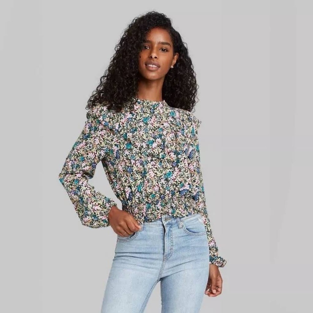 NWOT Floral Blouse